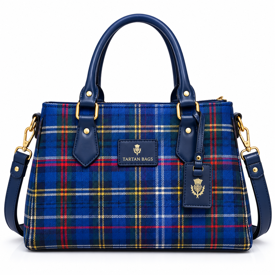 Blue Scottish Tartan Handbag